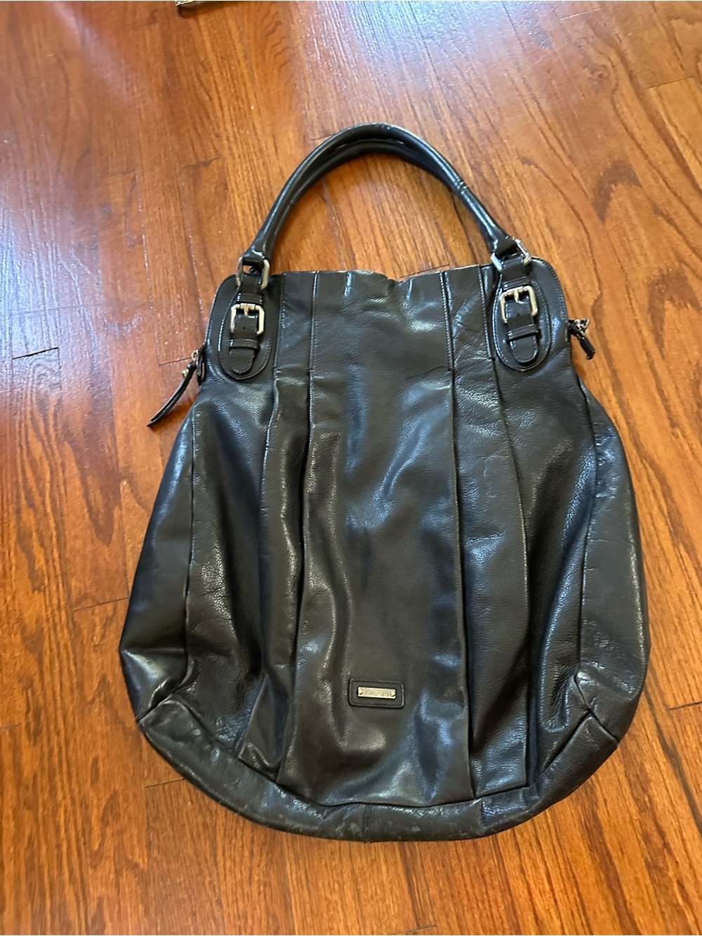 Max Mara Extra Large Black Leather Tote Bag